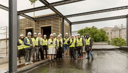 Grīziņdārzs Celebrates Rooftop Ceremony for K2 Building