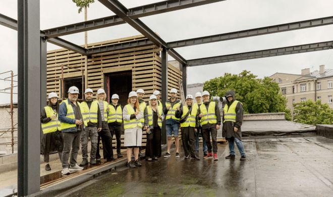 “Grīziņdārzs” Celebrates Rooftop Ceremony for K2 Building